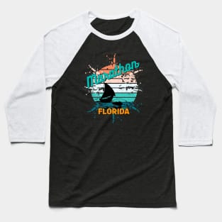 Marathon Florida Retro Vintage Exploding Sunset Baseball T-Shirt